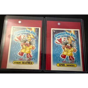 Vintage 1986 Topps Garbage Pail Kids UK Minis Series 1 7A and 7B